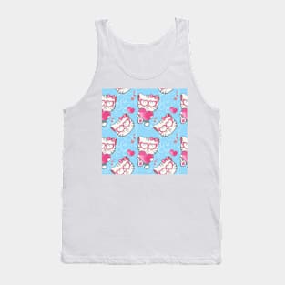 Cute Cat Seamless Patterns Tank Top